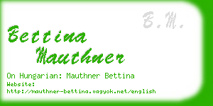 bettina mauthner business card